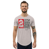 2Big2Strong Herren-T-Shirt mit abgerundetem Saum