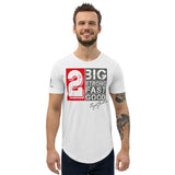 2Big2Strong Herren-T-Shirt mit abgerundetem Saum